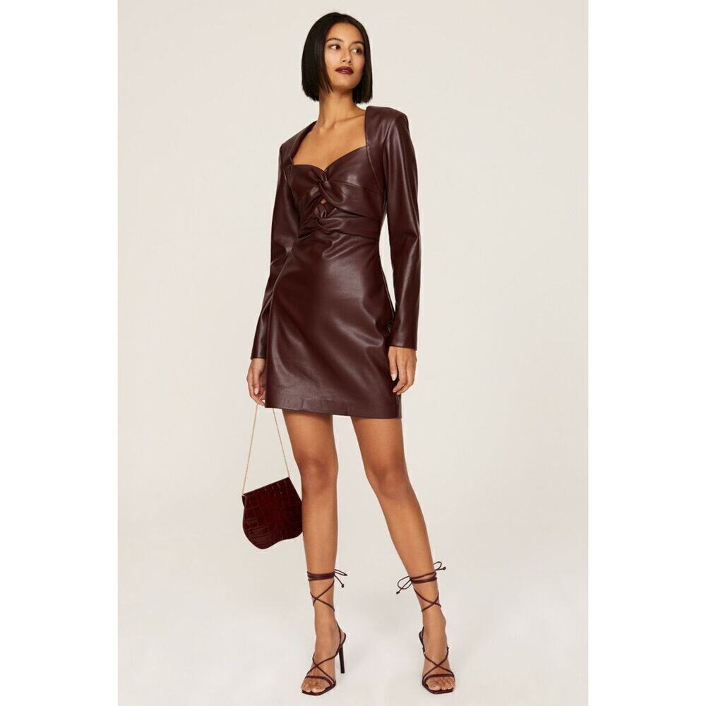 One33 Social Faux Leather Twist Dress